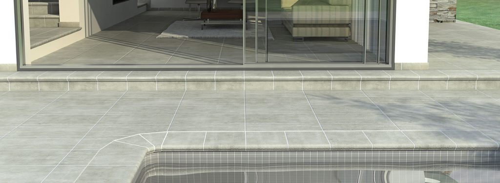 Anti-slip porcelain tiles